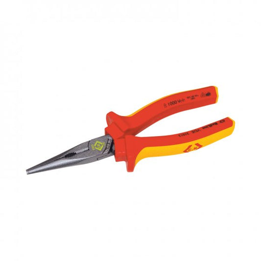 CK 431014 200mm VDE Straight Snipe Nose Pliers